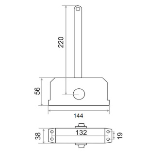 Доводчик дверной Vrata "DC-60" до 60 кг, коричневый