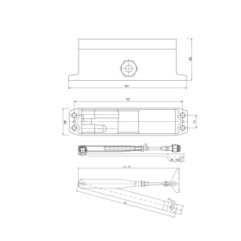 Доводчик дверной Trodos DC-85 до 85 кг разъемный, белый
