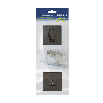 Ручка поворотная Trodos "ВК" серия 03 slim, черный никель