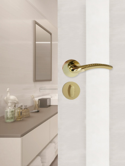 Ручка поворотная Trodos "BK" серия 06 slim, золото 