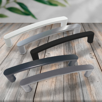 Ручка-скоба мебельная Trodos "22689" 128мм сплав ЦАМ 126гр, хром матовый