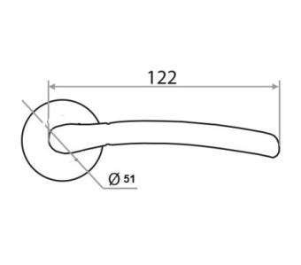 Ручка раздельная Trodos "537" серия 06 slim, золото