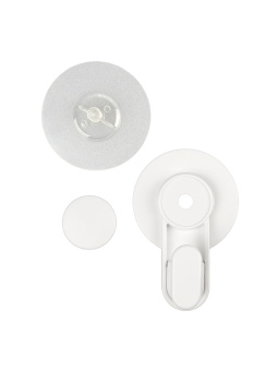 Крючок 1-ый на присоске Zenfort "Изи" (Easy), пластик, белый