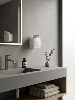 Дозатор для жидкого мыла на присоске Zenfort "Изи" (Easy), пластик, белый