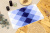 Ковер Delphinium коллекция "Ромб" микрофибра 45х75см, голубой