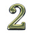 Цифра дверная Trodos "2" золото