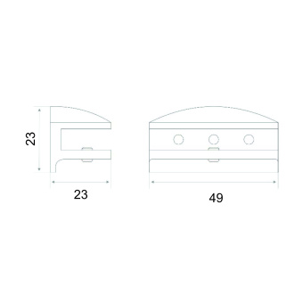 Полкодержатель Trodos "8906" 49х23х23, хром