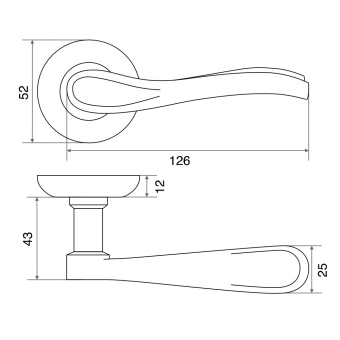 Ручка раздельная Trodos 59-08 AB бронза
