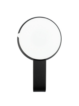 Крючок одинарный на липучке Zenfort "W8002-11", металл, черный