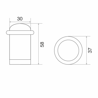 Упор дверной Trodos 151/Н58 бронза