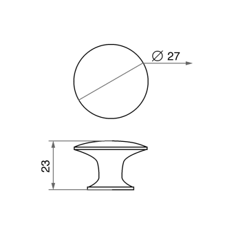 Ручка-кнопка мебельная Trodos "ZY-84" сплав ЦАМ, никель