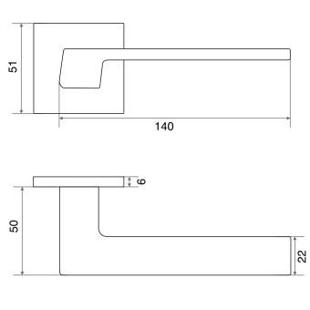Ручка раздельная Trodos 809-03 slim GA сатиновое золото матовый