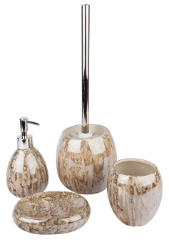 Дозатор для жидкого мыла Delphinium "Оникс", керамика, коричневый