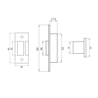 Фиксатор дверной Trodos роликовый, бронза