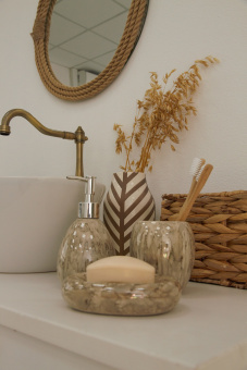 Ёрш сантехнический Delphinium "Оникс", керамика,коричневый