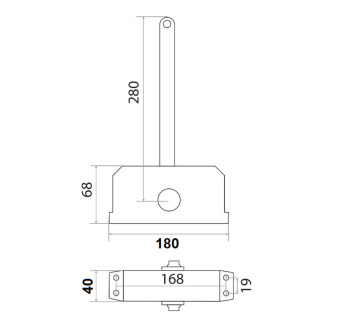 Доводчик дверной Trodos DC-100 до 100 кг, белый