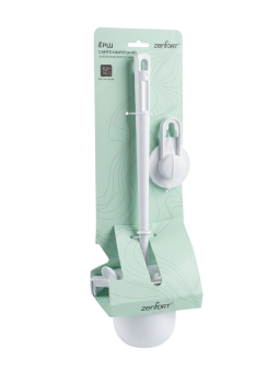 Ёрш сантехнический на присоске Zenfort "Изи" (Easy), пластик, белый