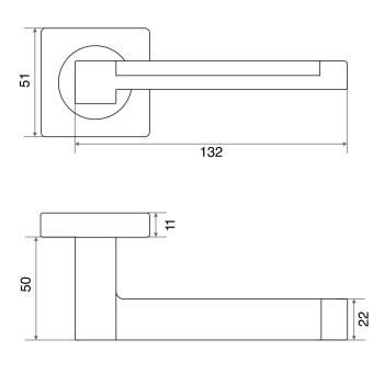 Ручка раздельная Trodos 873-02 GF графит
