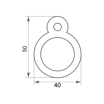 Цифра дверная Trodos "8" модерн, хром
