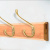 Крючок мебельный Trodos "ZY-203А" 2-рожковый, сплав ЦАМ, сатиновое золото матовый