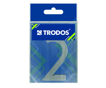 Цифра дверная Trodos "2" модерн, хром