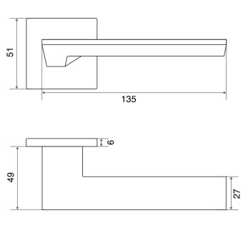 Ручка раздельная Trodos 603-03 slim WW белый 
