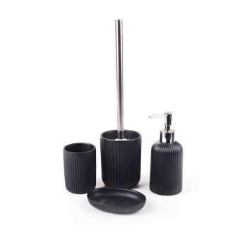 Мыльница Delphinium "Плиссе", керамика, чёрный