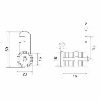 Замок почтовый Trodos "ITALY 16", хром
