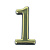 Цифра дверная Trodos "1" золото