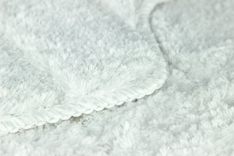 Набор ковров Delphinium коллекция "Эллипс" микрофибра 45х75см/45х45см, белый