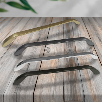 Ручка-скоба мебельная Trodos "9455" 256мм сплав ЦАМ 167гр, черный