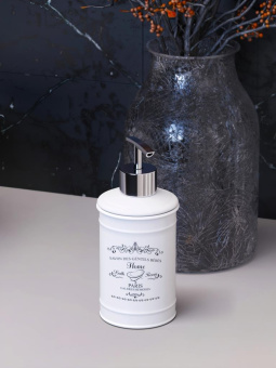 Дозатор для жидкого мыла Delphinium "Home", металл, белый