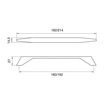 Ручка-скоба мебельная Trodos "9456" 256мм сплав ЦАМ 170гр, черный