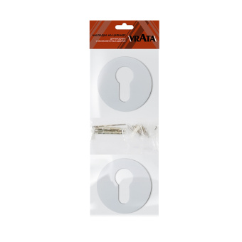 Накладка на цилиндр Vrata "ЕТ AL" серия 06 slim, белый 
