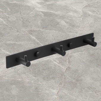 Крючок на планке Delphinium тройной "R011", черный