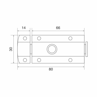 Шпингалет Trodos ZY-118/L80 WW автомат, белый