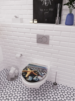 Сиденье для унитаза Delphinium "Морская звезда", белый