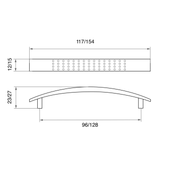 Ручка-скоба мебельная Trodos "ZY-9А" 128мм сплав ЦАМ 63гр, хром