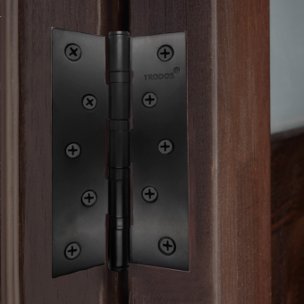 Петля накладная Trodos 125х75х2,5 BL черный 