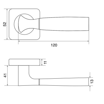Ручка раздельная Trodos 4844-02 SN никель