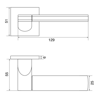 Ручка раздельная Trodos 572-03 slim BL черный 