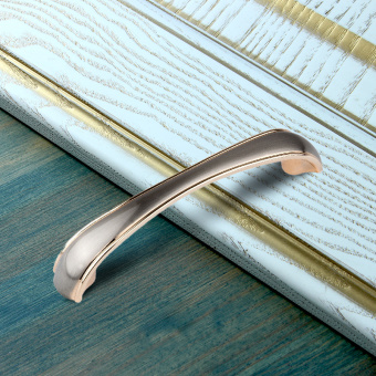 Ручка-скоба мебельная Trodos "ZY-697" 128мм сплав ЦАМ 58гр, золото/никель