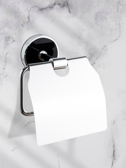  Держатель для туалетной бумаги Zenfort коллекция "Либретто" закрытый, черный