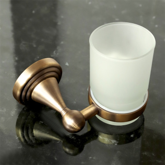 Стакан 1-ый с держателем Delphinium коллекция "Бронза", бронза