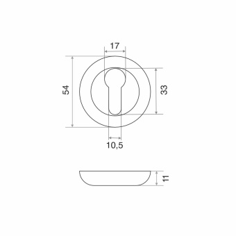Накладка на цилиндр Trodos ET-08 SN никель