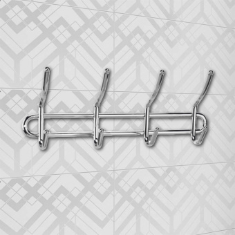 Крючок на планке Delphinium четверной "АЕ-489", хром