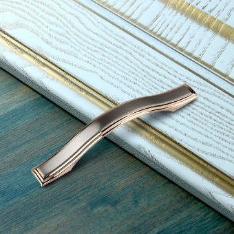 Ручка-скоба мебельная Trodos "ZY-700" 96мм сплав ЦАМ 66гр, золото/никель