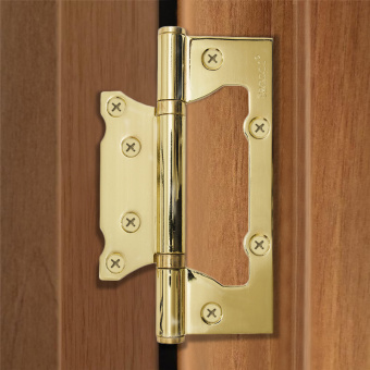 Петля накладная Trodos 125х75х2,5 GP без врезки, золото