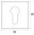 Накладка на цилиндр Trodos "A11" серия 03 slim, графит