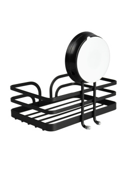 Мыльница для ванной на липучке Zenfort "W8002-10", металл, черная